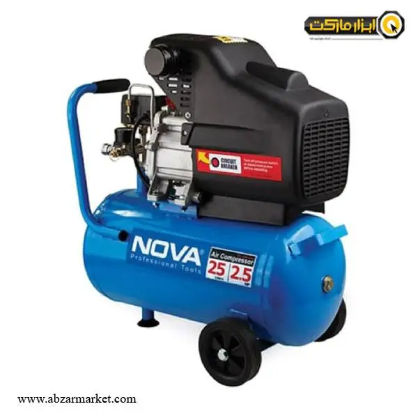 کمپرسور باد نووا 25 لیتری مدل NTA-9025 کمپرسور باد نووا 25 لیتری مدل NTA-9025