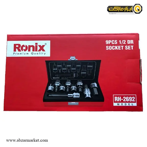 ست آلن بکسی شش گوش رونیکس 9 پارچه 1/2 اینچ مدل RH-2692