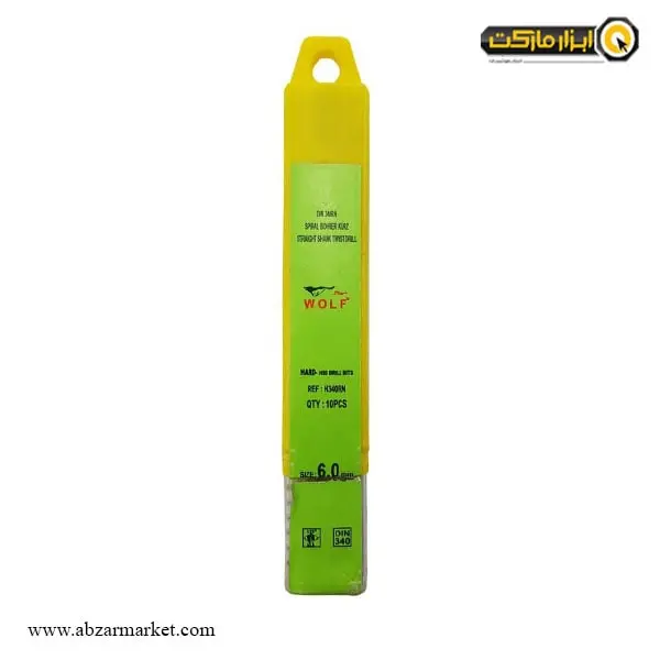 مته HSS نیمه بلند ولف طرح کبالت مدل DIN 340