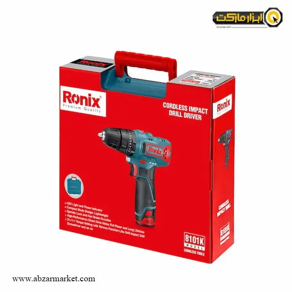 دریل شارژی چکشی رونیکس لیتیوم 12 ولت مدل 8101K