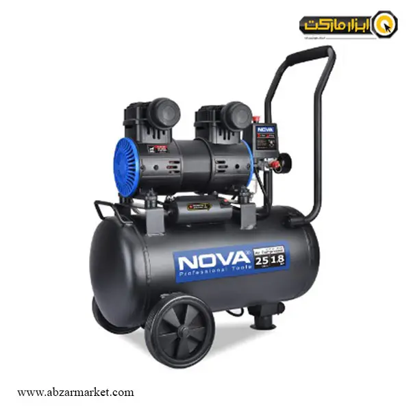 کمپرسور هوا سایلنت 25 لیتری نووا دو سیلندر مدل NTA-9125 کمپرسور هوا سایلنت 25 لیتری نووا دو سیلندر مدل NTA-9125