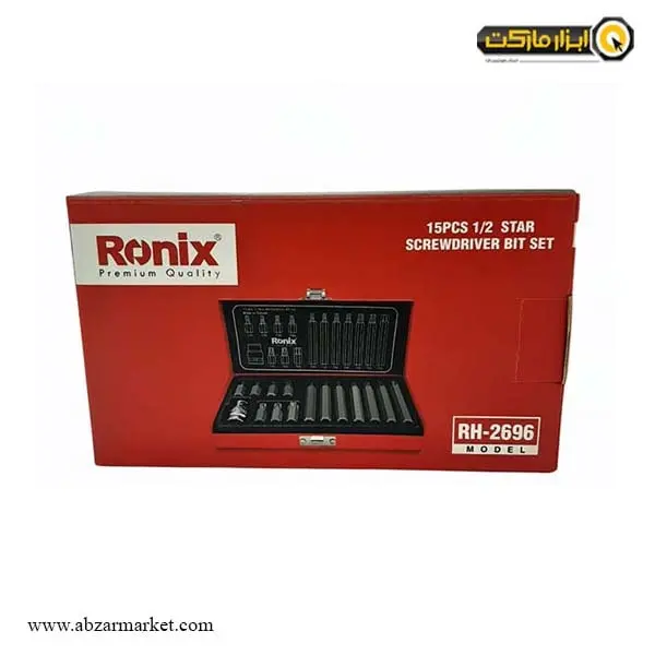 جعبه بیت ستاره ای رونیکس 15 عددی مدل RH-2696 جعبه بیت ستاره ای رونیکس 15 عددی مدل RH-2696