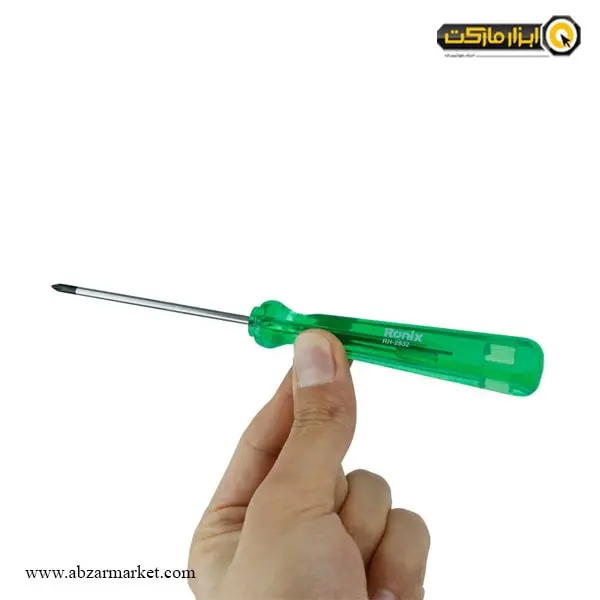 پیچ گوشتی چهارسو رونیکس دسته کریستالی تک رنگ مدل RH-283