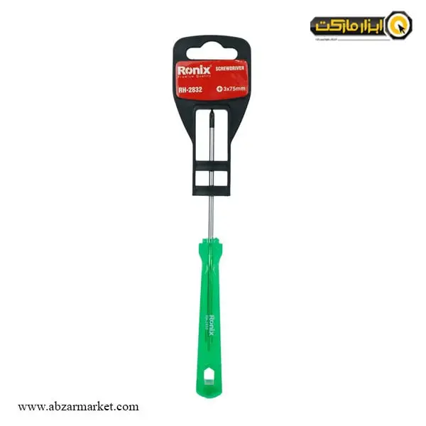 پیچ گوشتی چهارسو رونیکس دسته کریستالی تک رنگ مدل RH-283