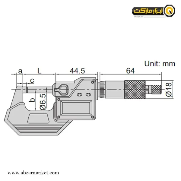 میکرومتر دیجیتال اینسایز خارج سنج 25-0 ضد آب (با گارانتی شرکتی) مدل 3108-25A