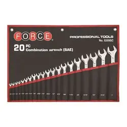 ست آچار یکسر تخت یکسر رینگ فورس اینچی 20 عددی مدل 5209SC