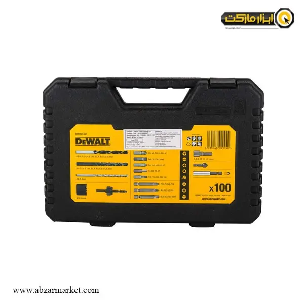 ست مته و سر پیچ گوشتی دیوالت 100 عددی مدل DT71563