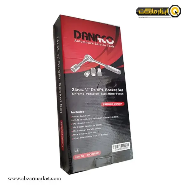 جعبه بکس داناپلاس 24 پارچه 1/2 اینچ مدل D3940124 جعبه بکس داناپلاس 24 پارچه 1/2 اینچ مدل D3940124