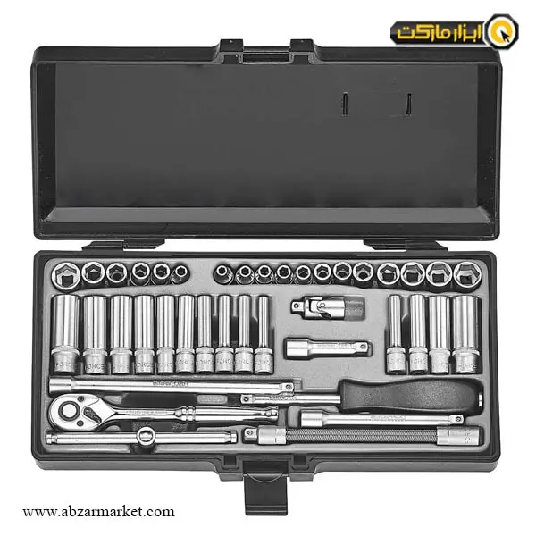 جعبه بکس فورس 40 پارچه 1/4 اینچ مدل 2402 جعبه بکس فورس 40 پارچه 1/4 اینچ مدل 2402