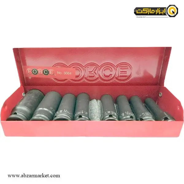 جعبه بکس فشار قوی فورس 8 پارچه 3/8 اینچ بلند مدل 3084
