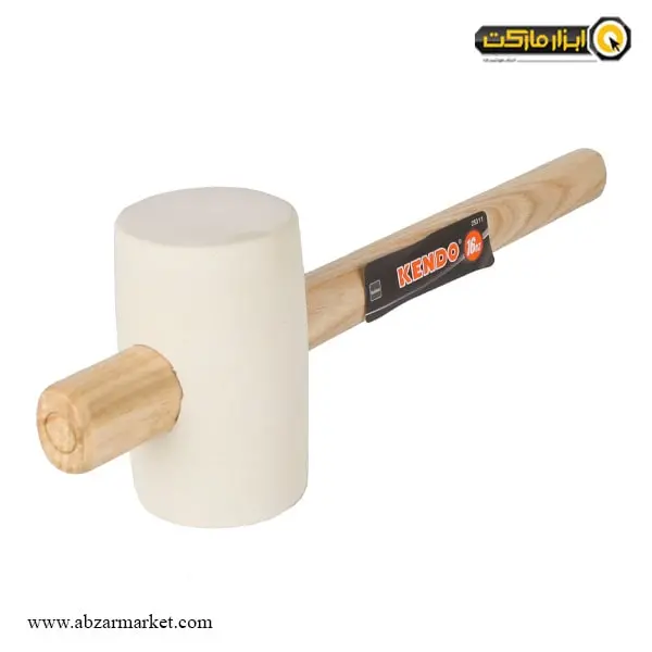 چکش لاستیکی سفید کندو دسته چوبی مدل 12-2531
