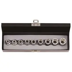 جعبه بکس فورس 9 پارچه 1/2 اینچ ستاره ای E مدل 4093