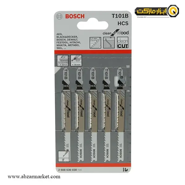 تیغ اره عمود بر MDF بوش مجموعه 5 عددی مدل T101B تیغ اره عمود بر MDF بوش مجموعه 5 عددی مدل T101B