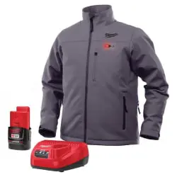 کاپشن هیتردار شارژی میلواکی با باتری مدل M12 HJ GREY5-201
