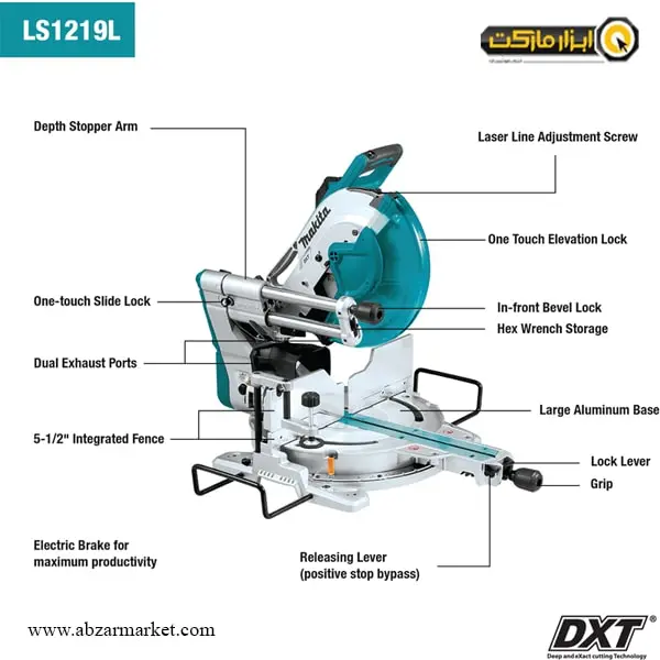 اره فارسی بر ماکیتا کشویی 305 میلی متر مدل LS1219L