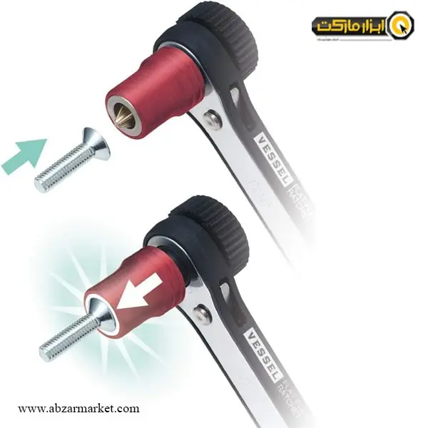 ست سر پیچ گوشتی وسل جغجغه ای 12 عددی مدل TX-12MC