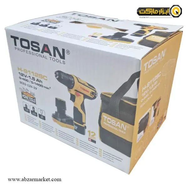 دریل پیچگوشتی شارژی توسن لیتیوم 12 ولت مدل H-9112SC