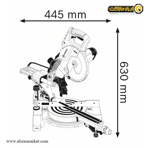 فارسی بر کشویی بوش 216 میلی متر مدل GCM 800 SJ فارسی بر کشویی بوش 216 میلی متر مدل GCM 800 SJ