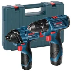 کیت دو دستگاه بوش دریل و بکس شارژی مدل GSR 120-LI + GDR 120-LI