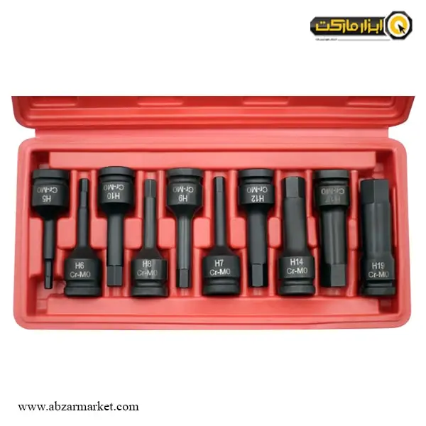 ست آلن بکسی شش گوش داناپلاس فشار قوی 10 پارچه 1/2 اینچ مدل D7941110 ست آلن بکسی شش گوش داناپلاس فشار قوی 10 پارچه 1/2 اینچ مدل D7941110