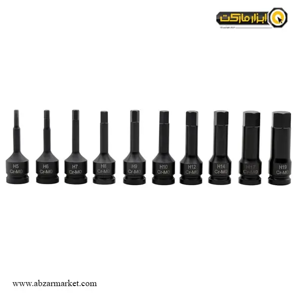 ست آلن بکسی شش گوش داناپلاس فشار قوی 10 پارچه 1/2 اینچ مدل D7941110 ست آلن بکسی شش گوش داناپلاس فشار قوی 10 پارچه 1/2 اینچ مدل D7941110