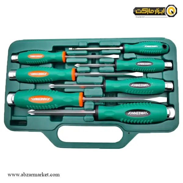 ست پیچ گوشتی ضربه خور جانزوی 7 عددی مدل D70PP07S