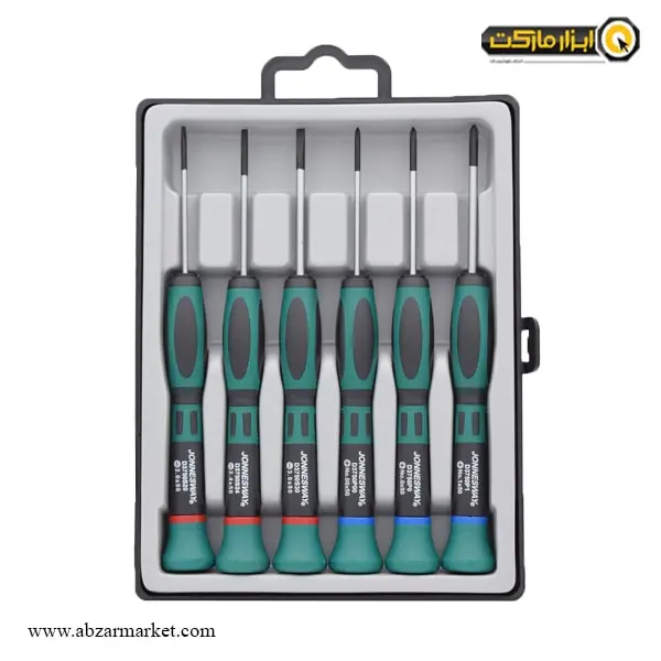 ست پیچ گوشتی ساعتی جانزوی 6 عددی مدل D3750P06S