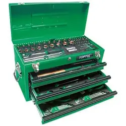 جعبه ابزار تاپ تول با لوازم کامل 99 عددی مدل GCAZ0038