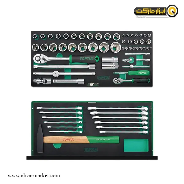 جعبه ابزار تاپ تول با لوازم کامل 99 عددی مدل GCAZ0038