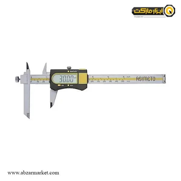 کولیس دیجیتال فک متغیر آسیمتو 150 میلی متر مدل 0-06-317 کولیس دیجیتال فک متغیر آسیمتو 150 میلی متر مدل 0-06-317