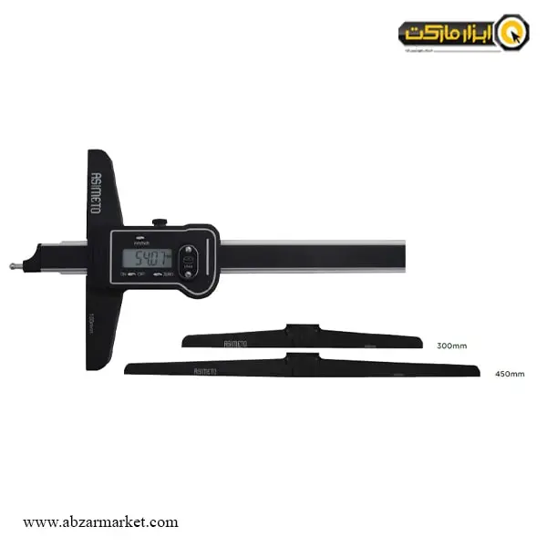 کولیس عمق سنج دیجیتال آسیمتو نوک دار 800 میلی متر آلمانی مدل 6-32-312