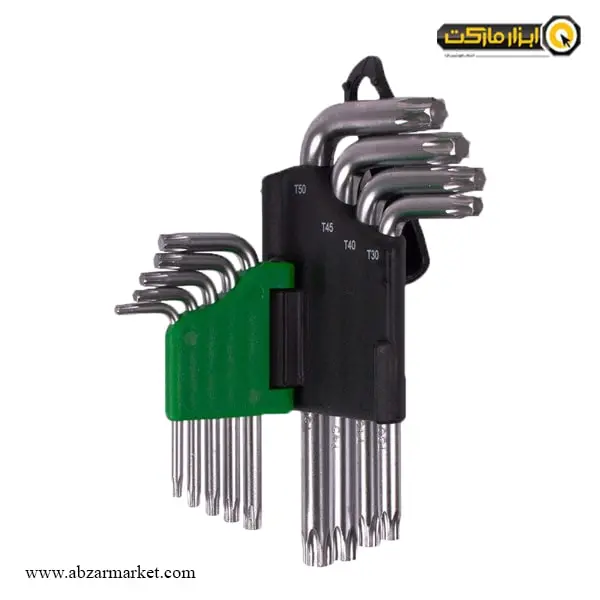 آچار آلن ستاره ای تاپ تول کارتی کوتاه 9 عددی مدل GAAL0913