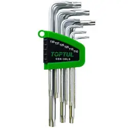 آچار آلن ستاره ای تاپ تول کارتی بلند 9 عددی مدل GSN-09LS