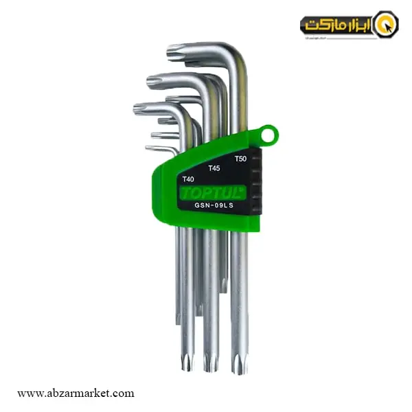 آچار آلن ستاره ای تاپ تول کارتی بلند 9 عددی مدل GSN-09LS