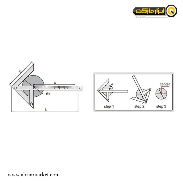 گونیا مرکز یاب اینسایز مدل 200-7205 گونیا مرکز یاب اینسایز مدل 200-7205