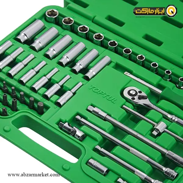 جعبه بکس تاپ تول 55 پارچه 1/4 اینچ مدل GCAI5501
