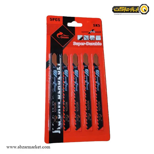 تیغ اره عمود بر MDF موتا مجموعه 5 عددی مدل T101A تیغ اره عمود بر MDF موتا مجموعه 5 عددی مدل T101A