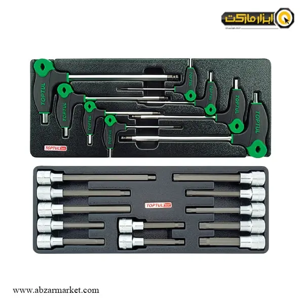 جعبه ابزار چرخ دار کشویی تاپ تول 227 پارچه مدل GCAJ0001