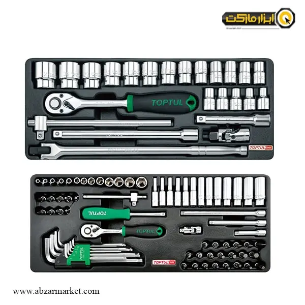 جعبه ابزار چرخ دار کشویی تاپ تول 227 پارچه مدل GCAJ0001