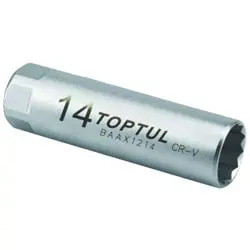 بکس شمع 3/8 اینچ تاپ تول کوتاه 12 گوش مدل BAAX1214