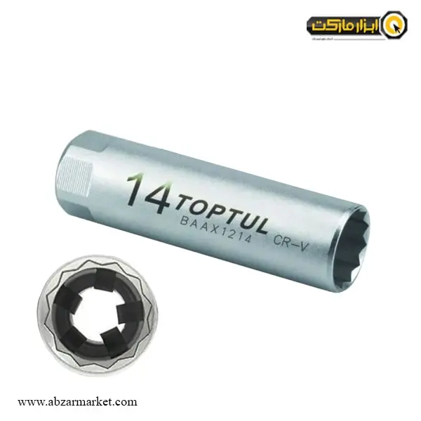 بکس شمع 3/8 اینچ تاپ تول کوتاه 12 گوش مدل BAAX1214
