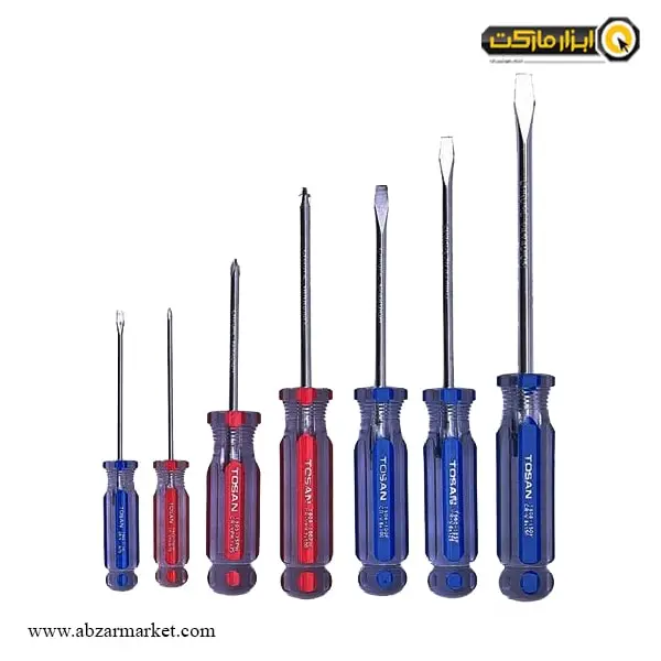 ست پیچ گوشتی توسن 7 عددی دسته کریستالی ست پیچ گوشتی توسن 7 عددی دسته کریستالی