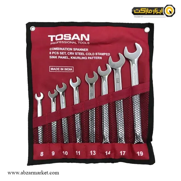 ست آچار یک سر رینگ یک سر تخت توسن 8 عددی مدل TI101-S8 ست آچار یک سر رینگ یک سر تخت توسن 8 عددی مدل TI101-S8