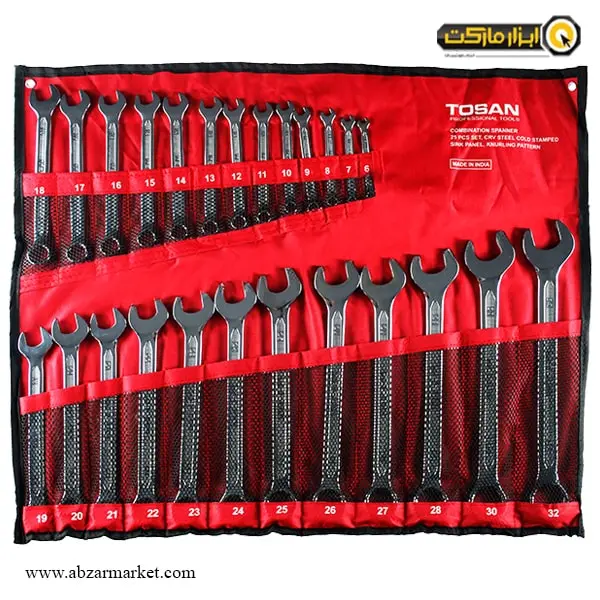 ست آچار یک سر رینگ یک سر تخت توسن 25 عددی مدل TI101-S25 ست آچار یک سر رینگ یک سر تخت توسن 25 عددی مدل TI101-S25