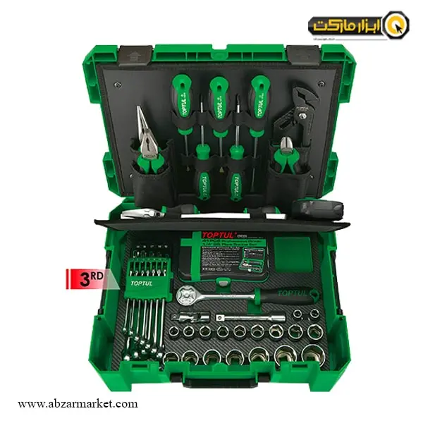 جعبه ابزار تاپ تول با لوازم 104 عددی مدل GCZ-104A جعبه ابزار تاپ تول با لوازم 104 عددی مدل GCZ-104A