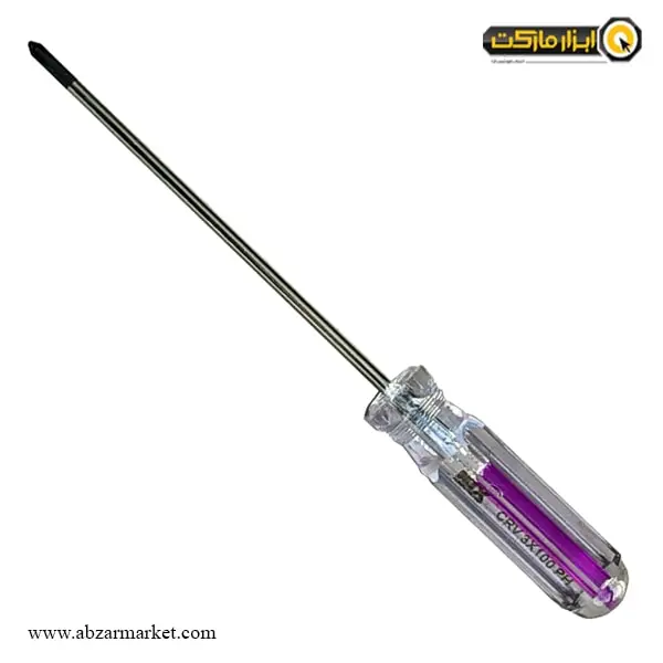 پیچ گوشتی چهارسو میکس دسته کریستالی مدل CS3M-100PH0
