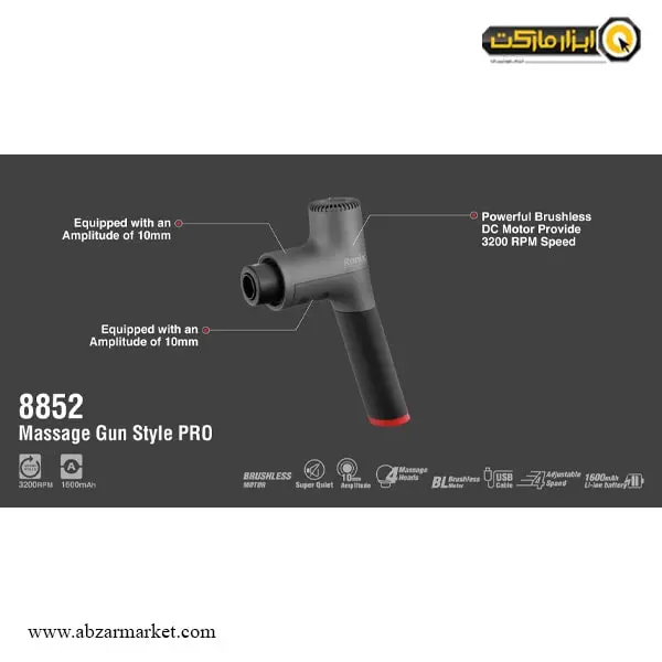 ماساژور شارژی رونیکس براشلس سری Style-Pro مدل 8852