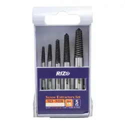 ست قلاویز دستی چپ گرد ریزو 5 عددی SES5