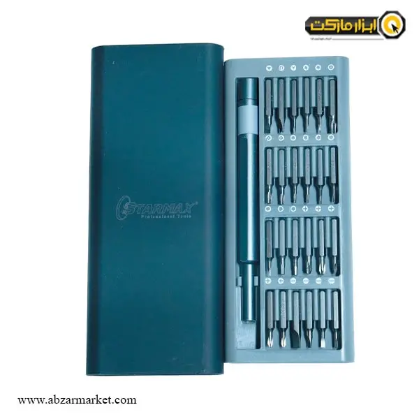 ست سر پیچ گوشتی ساعتی استارمکس 25 عددی مدل SHS-15S025BS
