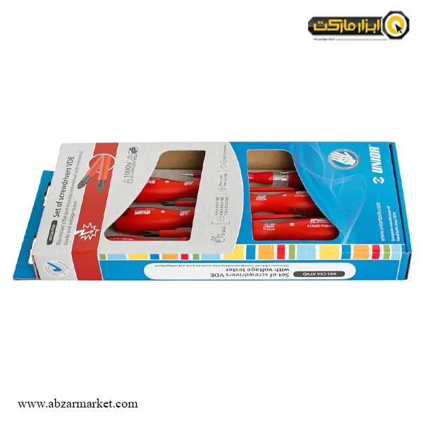 ست پیچ گوشتی عایق برق فشار قوی یونیور 6 عددی مدل 603CS6ATVD ست پیچ گوشتی عایق برق فشار قوی یونیور 6 عددی مدل 603CS6ATVD